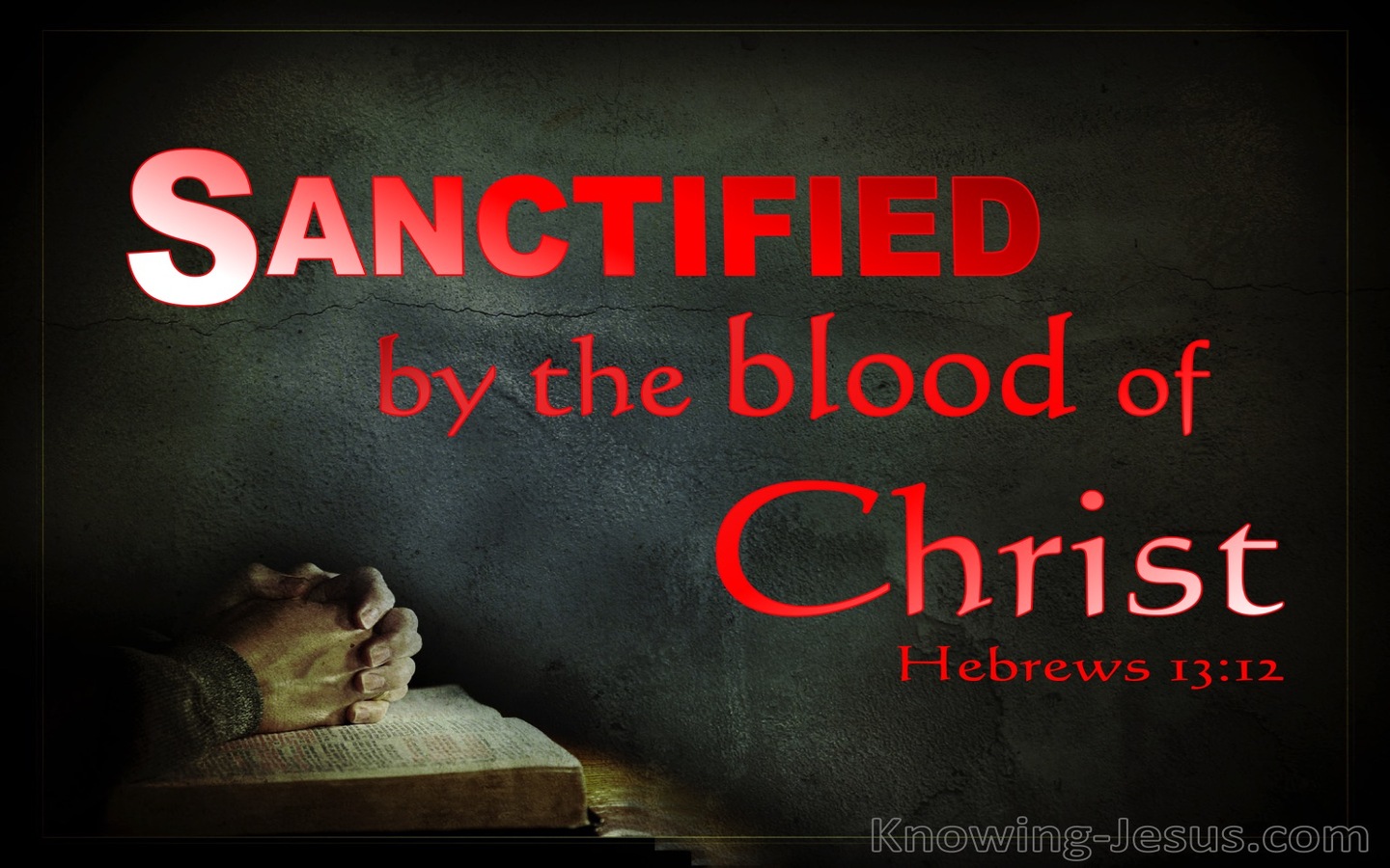 Hebrews 13:12 Sanctified By The Blood  Of Christ (red)